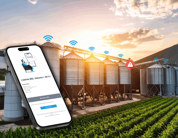 Gain-autonomie-connectivite Capteur de niveau pour silo - Gain en autonomie