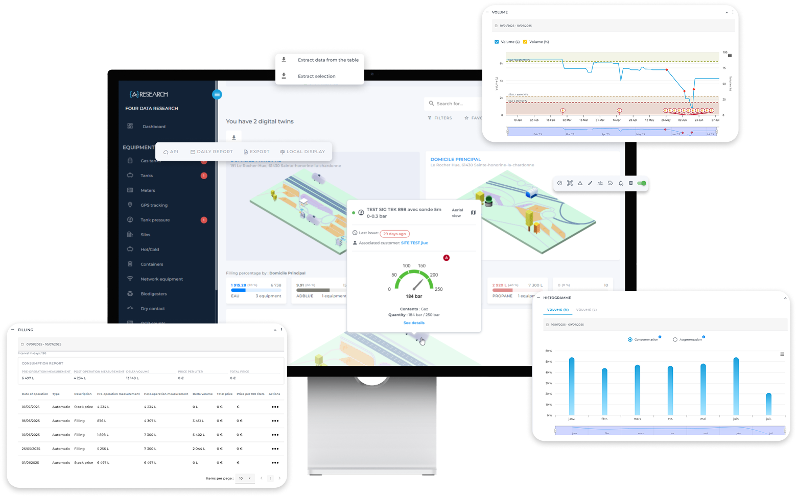 four data- iot-platform-remote-monitoring-datatable-options
