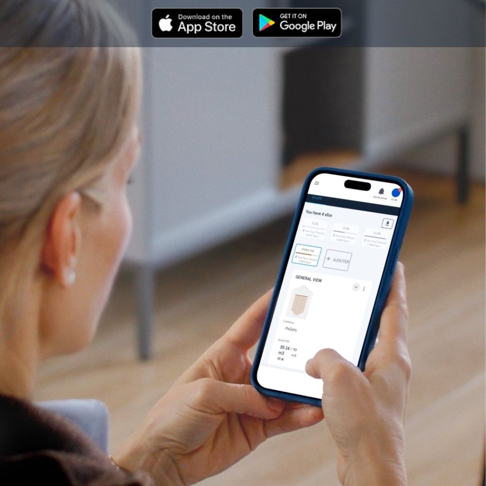 Design sans titre (1) application four data smartphone applestore et playstore silo de pellet