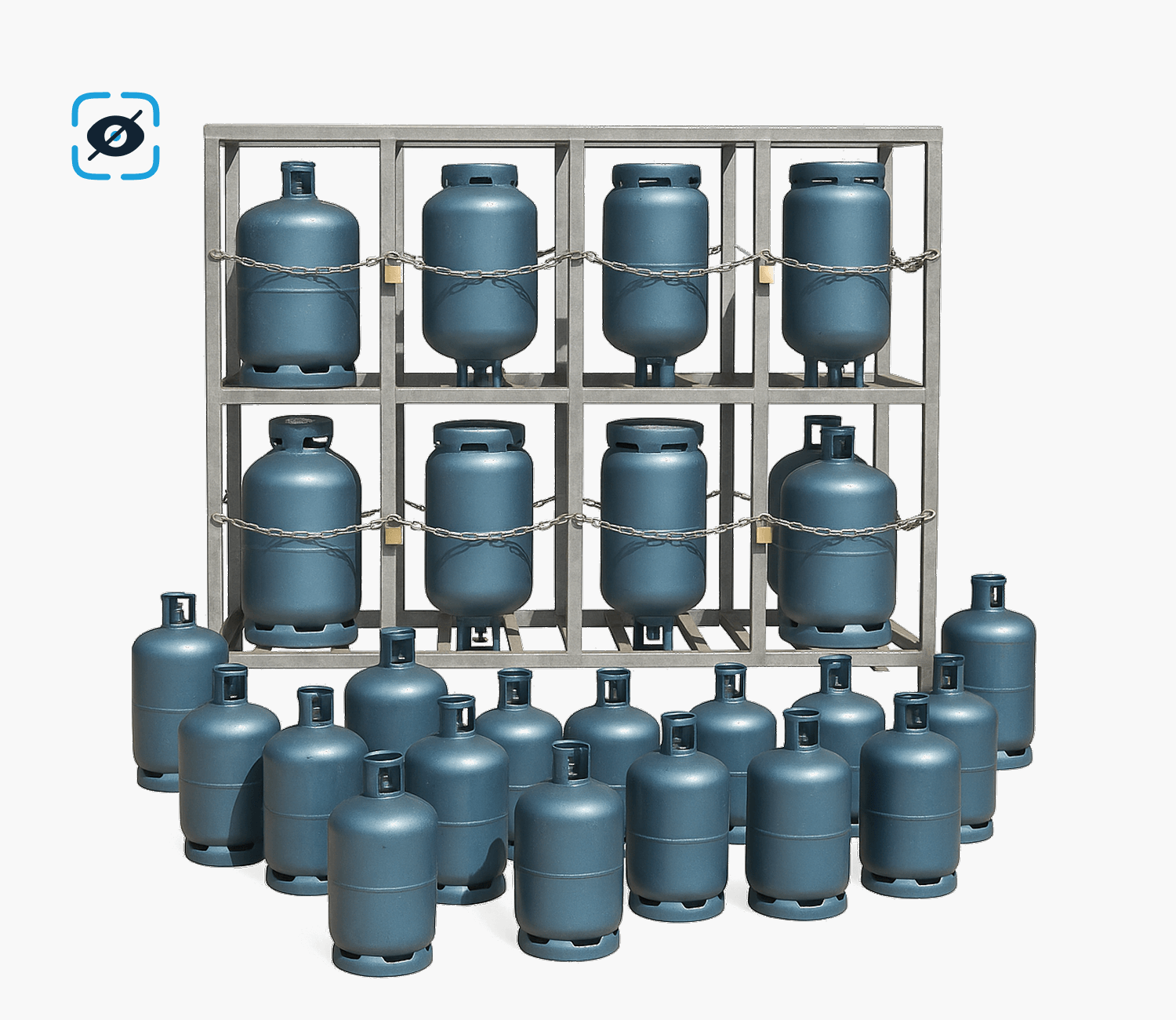 unbeaufsichtigtes Gasrack