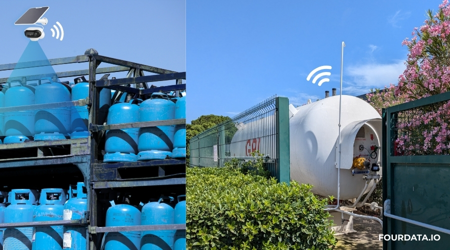 Propane gas fill level indicator - monitor fill level safely