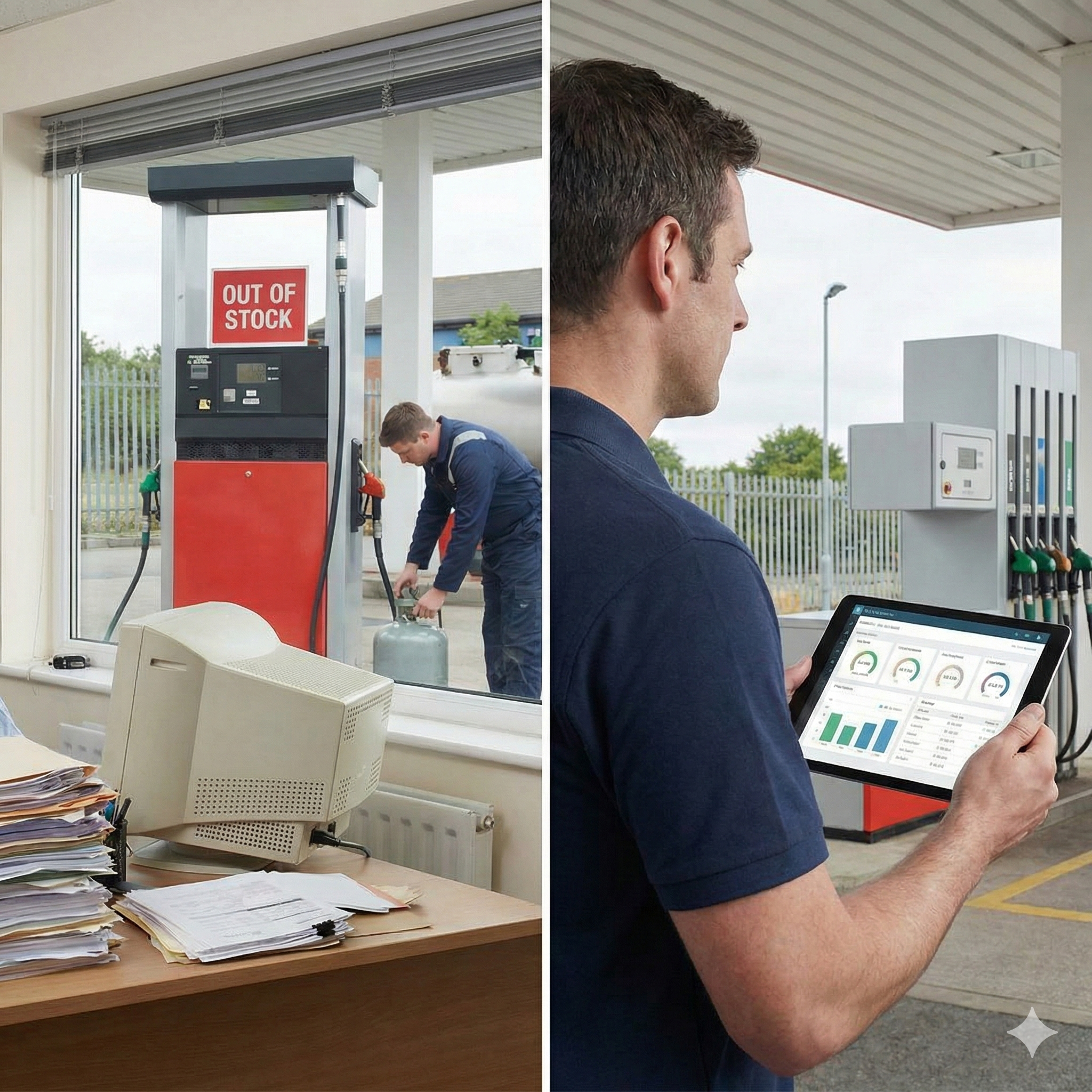 connected gauge for atex service stations