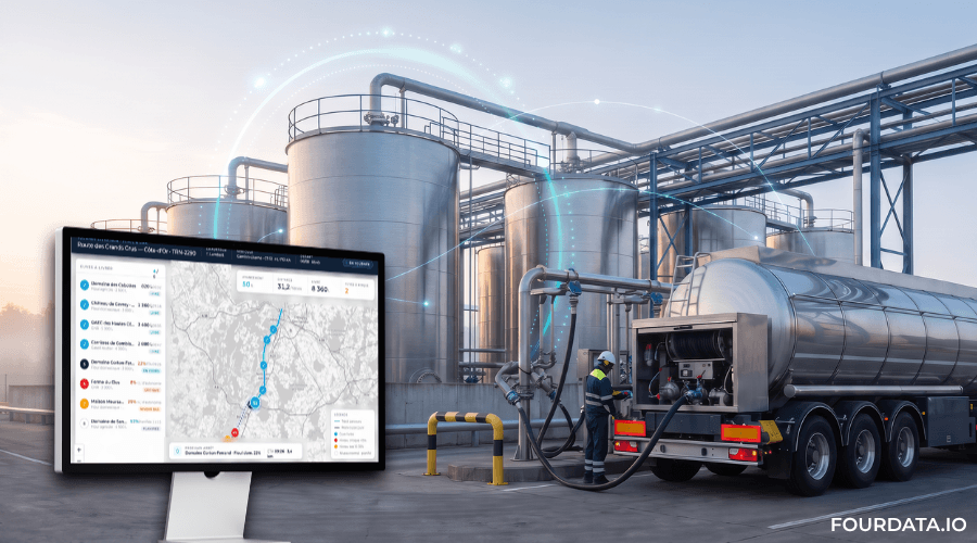 Optimisation des itinéraires de livraison de carburant pour un parc de cuves de stockage surveillées par des capteurs Four Data