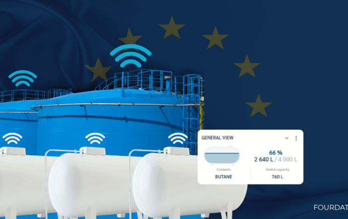 Propane tank telemetry with a connected FOUR DATA level sensor