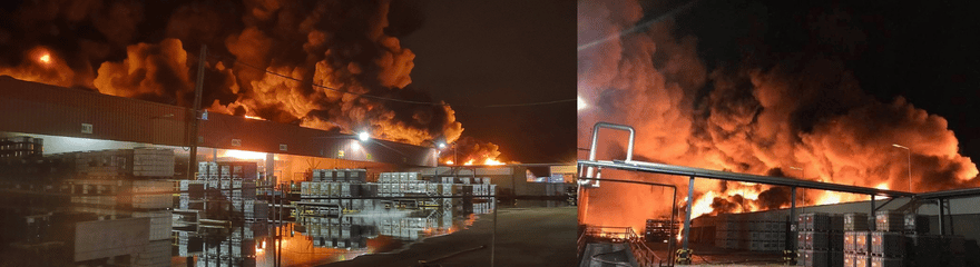 image de Lubrizol en feu